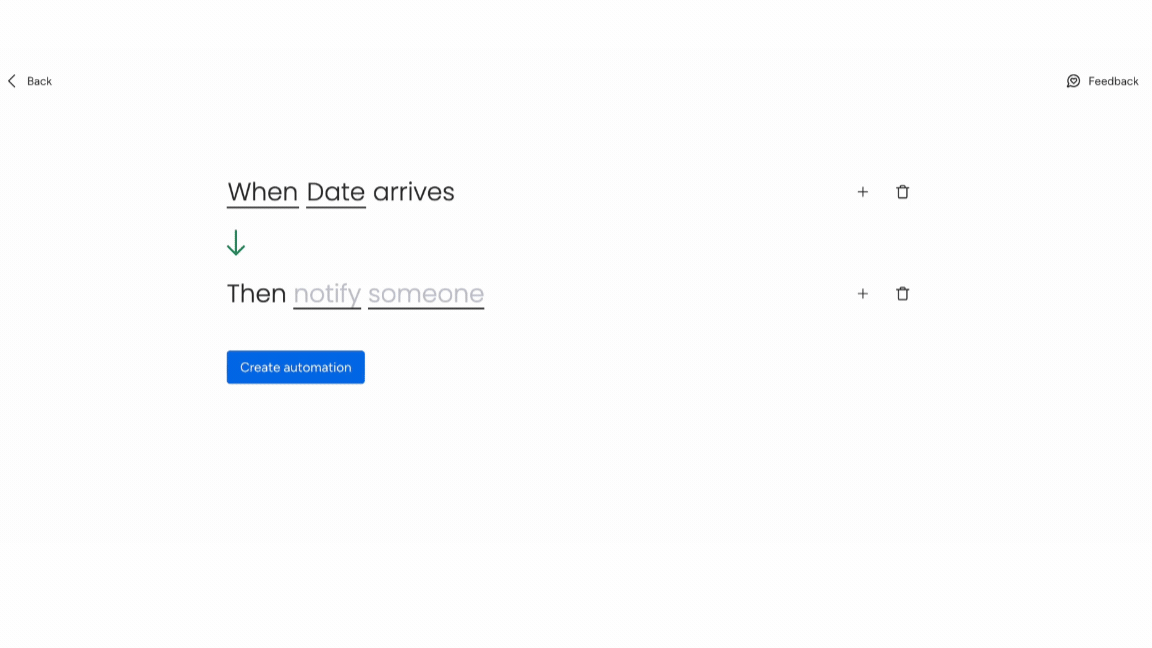 自動通知設定画面